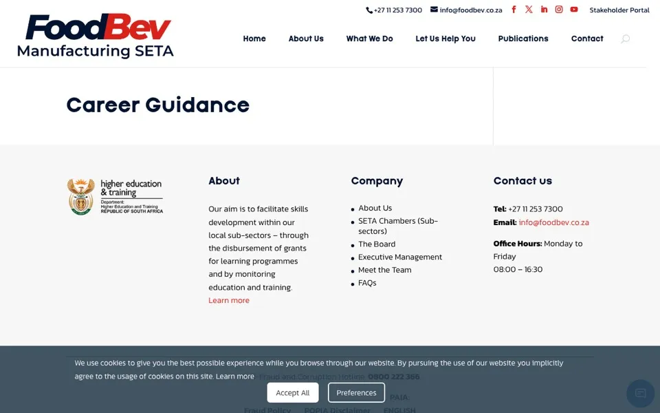 FOODBEV SETA career portal