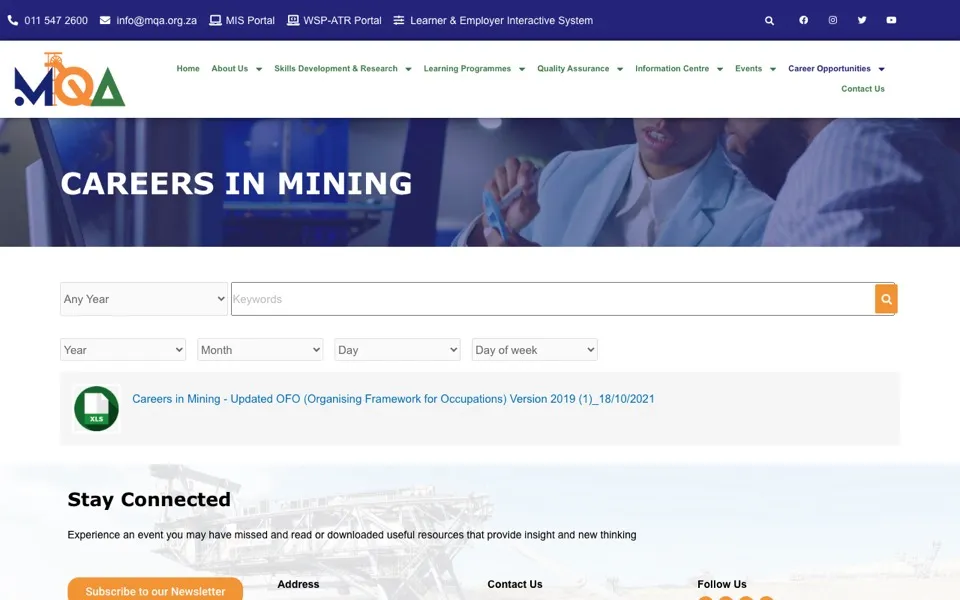 MQA career portal